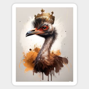 The Ostrich King Sticker